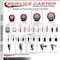 Service Caster 4'' Red Poly Swivel 1-1/4'' Expanding Stem Caster with Brake SCC-EX20S414-PPUB-RED-TLB-114 - alternate 3